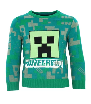 Minecraft gyerek kötött pulóver (140)