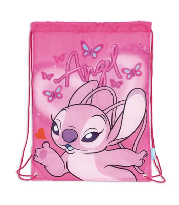 Disney Lilo és Stitch, A csillagkutya Pink Angel sporttáska, tornazsák 44 cm