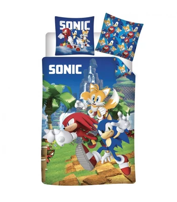 Sonic a sündisznó Speedy Dreams ágyneműhuzat 140x200cm, 63x63 cm microfibre