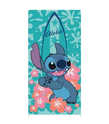 Disney Lilo és Stitch, A csillagkutya Surf fürdőlepedő, strand törölköző 70x140cm (Fast Dry)