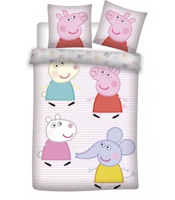 Peppa malac Little Friends gyerek ágyneműhuzat 100x135cm, 40x60 cm