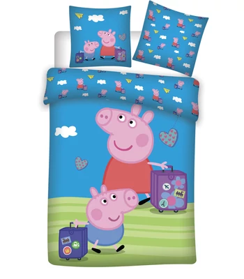 Peppa malac Travel gyerek ágyneműhuzat 100x135cm, 40x60 cm