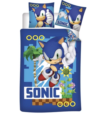 Sonic, a sündisznó Coin Chase ágyneműhuzat 140x200cm, 70x90 cm