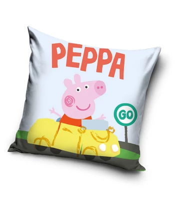 Peppa malac Yellow Car párnahuzat 40x40 cm