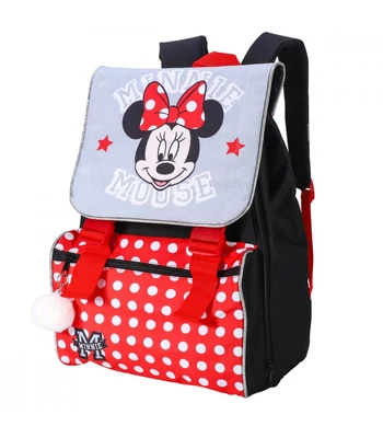 Disney Minnie iskolatáska, táska Pomponnal, 42 cm