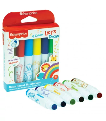 Fisher-Price Let's Draw kimosható filctoll 6 db-os