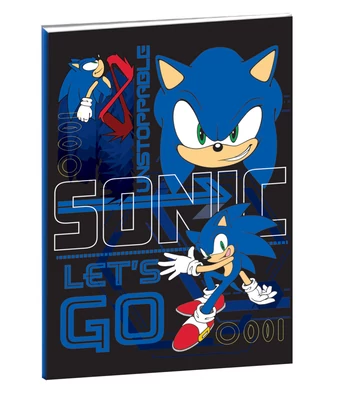 Sonic a sündisznó Go Fast B/5 vonalas füzet 40 lapos