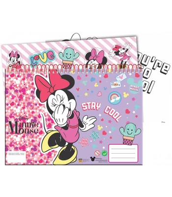 Disney Minnie Smiles A/4 spirál vázlatfüzet 40 lapos matricával