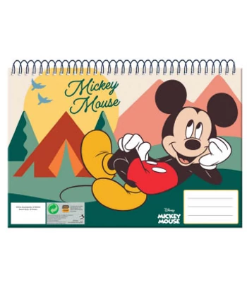 Disney Mickey Nature A/4 spirál vázlatfüzet, 30 lapos