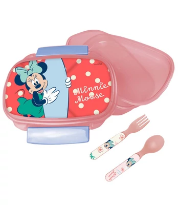 Disney Minnie Summer szendvicsdoboz + evőeszköz szett