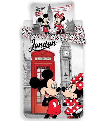 Disney Minnie London ágyneműhuzat 140x200cm, 70x90 cm