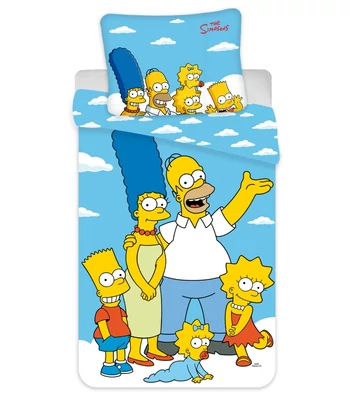 A Simpson család Clouds ágyneműhuzat 140x200cm, 70x90 cm