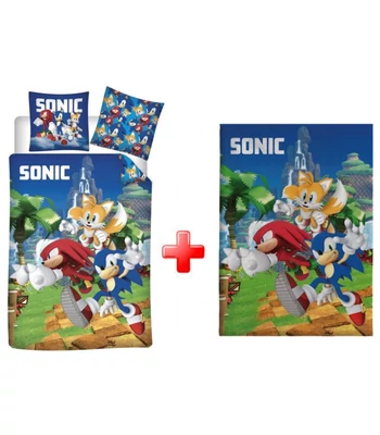 Sonic a sündisznó Speedy Dreams gyerek ágyneműhuzat és polár takaró szett