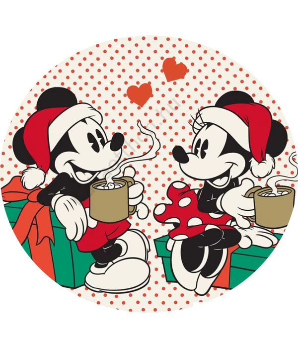 Disney Mickey Gift Karácsonyi formapárna, díszpárna 31x31 cm