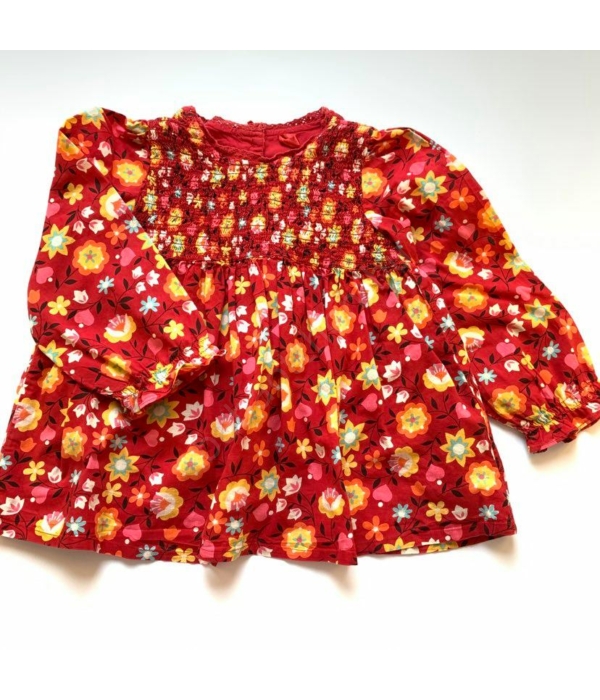 Virág mintás kislány ruha (86-92)
