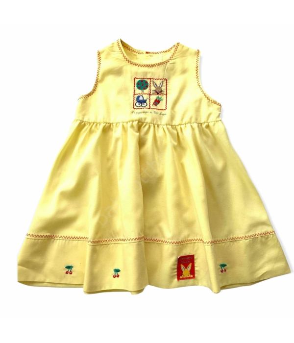 Sárga kislány ruha (80-86)