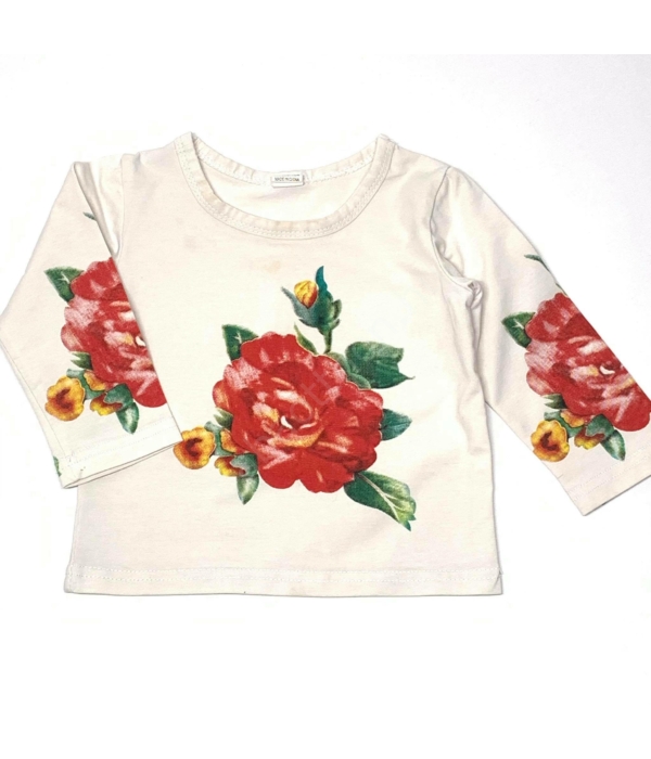Virágos kislány pulóver (68-74)
