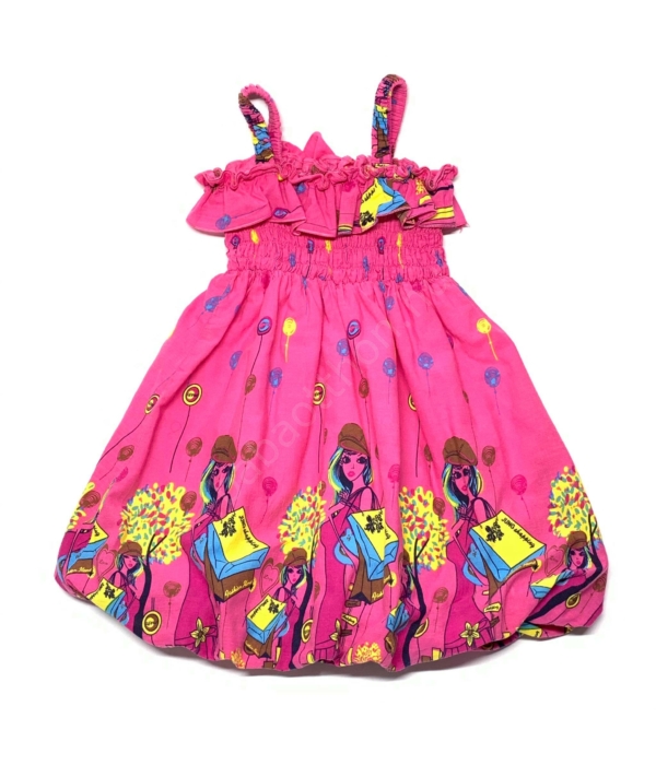 Pink kislány ruha (80-86)