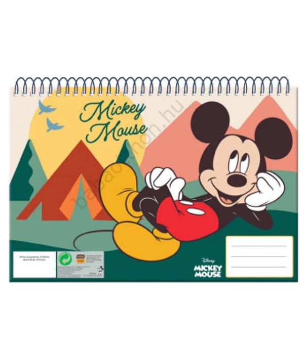 Disney Mickey Nature A/4 spirál vázlatfüzet, 30 lapos