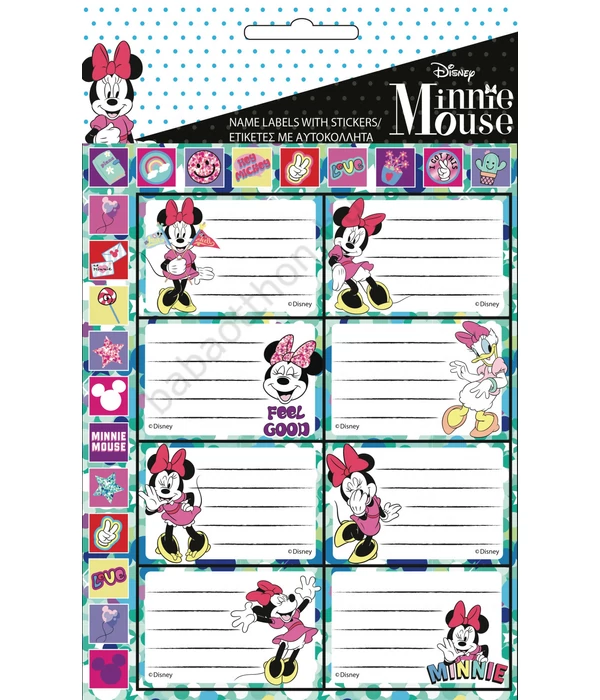 Disney Minnie Smiles füzetcí­mke matricával 16 db-os