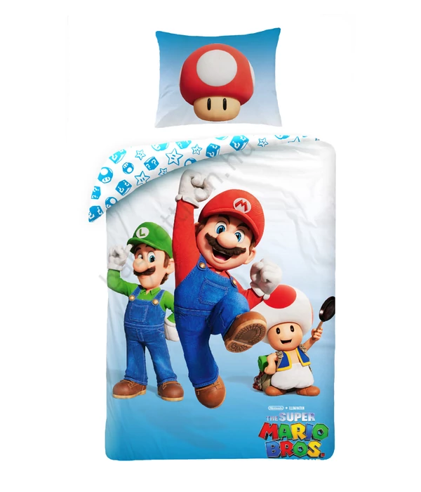 Super Mario Power-Up ágyneműhuzat 140x200cm, 70x90 cm microfibre