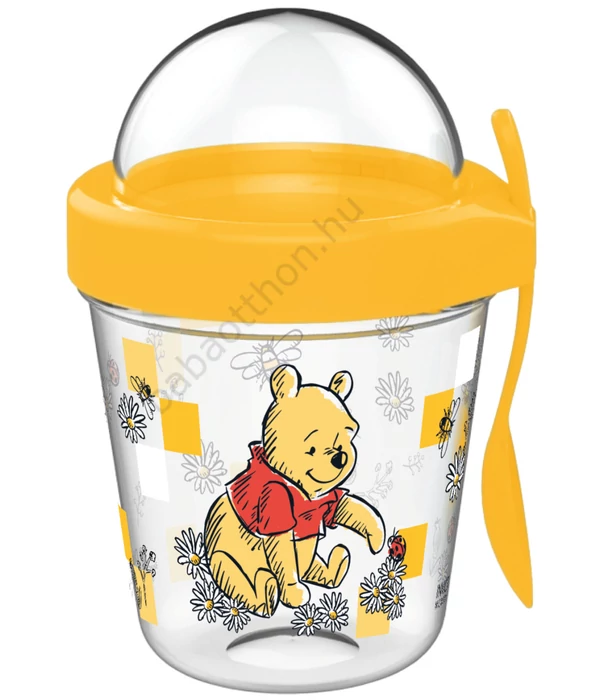 Disney Micimackó pohár snack tartó fedéllel és kanállal 350 ml